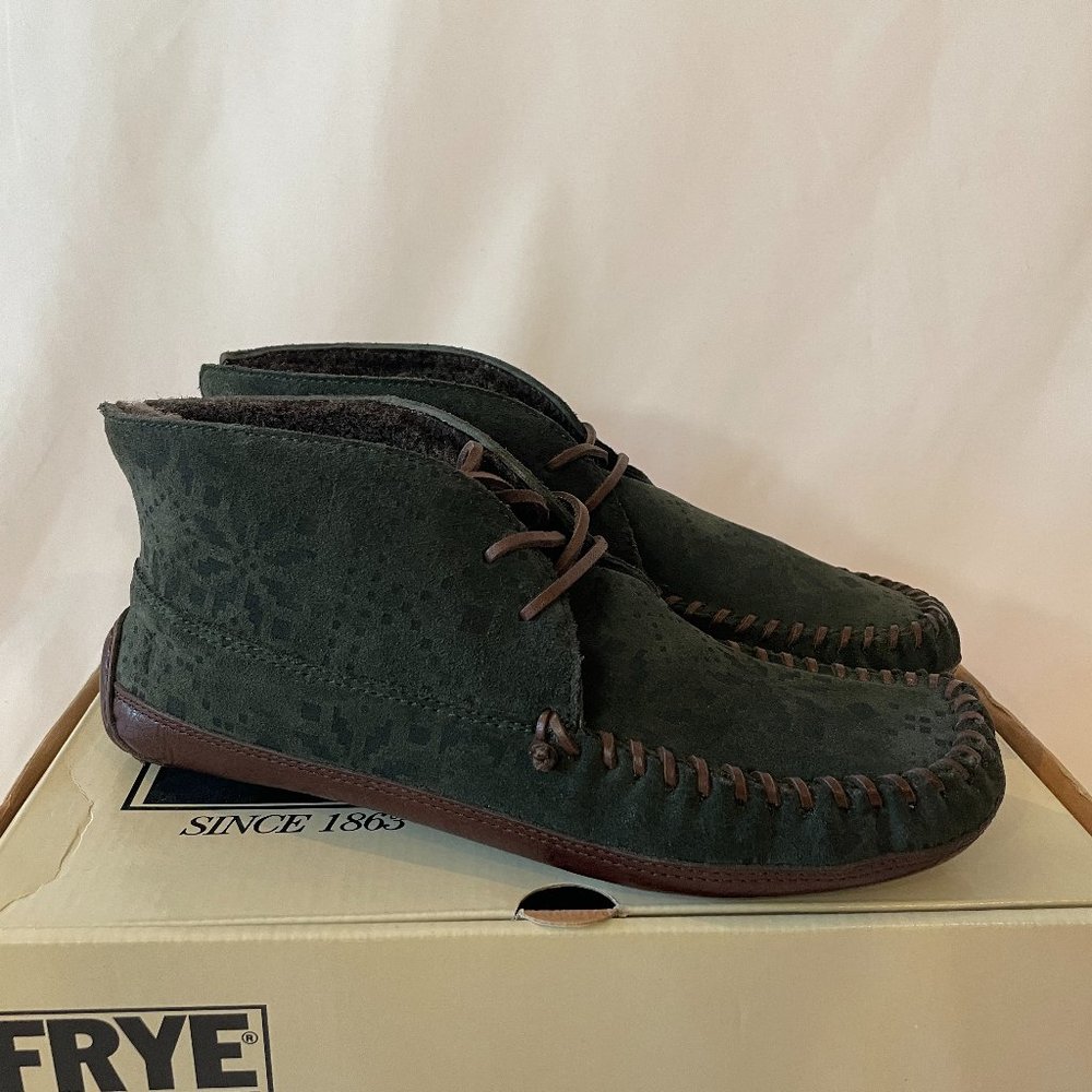 Frye Womens Morgan Chukka Moccassins Shoes Flats NEW Size 7.5 Jade Green